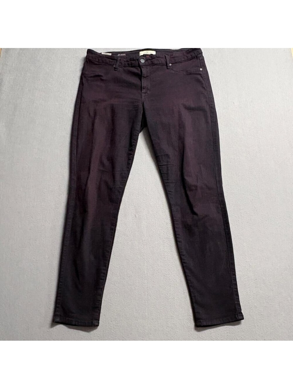 CJ by Cookie Johnson Joy Legging Jeans Womens 34 Dark Purple Plum Stretch Denim